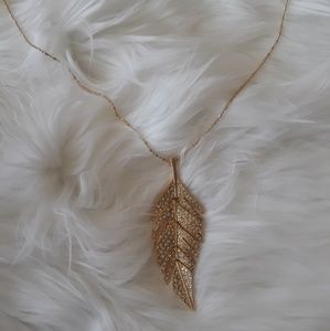 FINAL Torrid Leaf Gold Necklace 17in Chain
